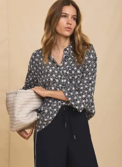 Geometric Print Resort Shirt Shirts & Blouses