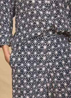 Outlet Geometric Print Wide Trousers Wide Leg Trousers|Trousers