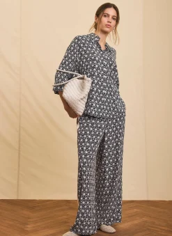 Outlet Geometric Print Wide Trousers Wide Leg Trousers|Trousers