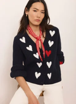 Clearance Heart Embroidered Cardigan Cardigans|Jumpers & Cardigans
