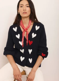 Clearance Heart Embroidered Cardigan Cardigans|Jumpers & Cardigans