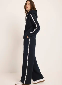 Discount Jersey Crochet Trim Wide Joggers Leggings & Joggers|Trousers