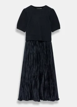 Clearance Knit Puff Sleeve Maxi Dress Maxi Dresses