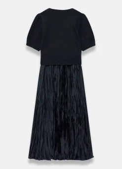 Clearance Knit Puff Sleeve Maxi Dress Maxi Dresses