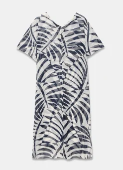 Leaf Print Beach Cover Up Summer Dresses|Midi Dresses