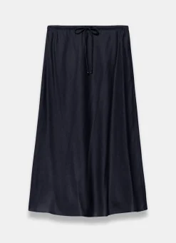 Clearance Linen Midi Skirt Midi Skirts|Skirts