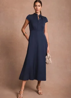 Online Navy Maxi Shirt Dress Occasion Dresses|Occasion Dresses