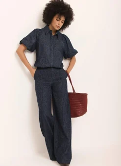 Discount Paisley Denim Wide Jeans Jeans|Wide Leg Jeans