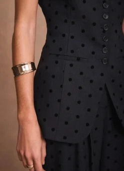 Best Polka Dot Longline Waistcoat Mv Limited|Waistcoats