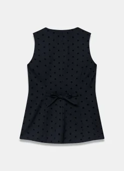 Best Polka Dot Longline Waistcoat Mv Limited|Waistcoats