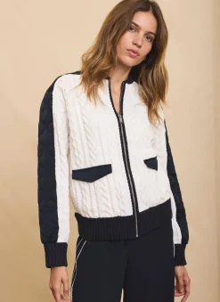 Discount Quilted Cable Knit Jacket Jackets|Jumpers & Cardigans