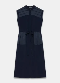 Hot Satin Utility Midi Dress Midi Dresses|Shirt Dresses