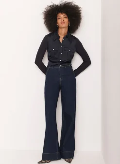 Sale Satin Utility Shirt Shirts & Blouses