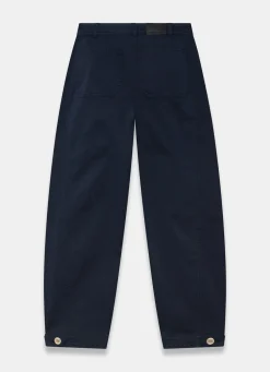 Discount Washed Barrel Leg Chino Trousers Trousers