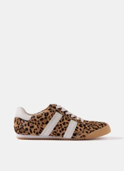 New Nelle Leopard Print Textured Trainers Sneakers