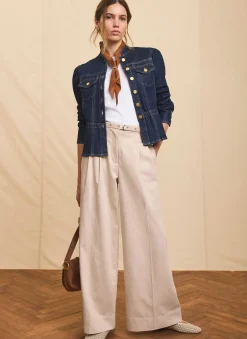 Hot Neutral Belted Wide Trousers Wide Leg Trousers|Trousers