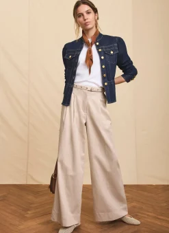 Hot Neutral Belted Wide Trousers Wide Leg Trousers|Trousers