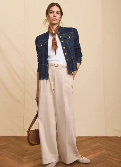 Hot Neutral Belted Wide Trousers Wide Leg Trousers|Trousers