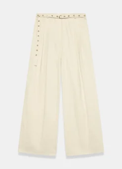 Hot Neutral Belted Wide Trousers Wide Leg Trousers|Trousers