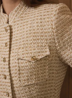 New Boucle Pocket Detail Jacket Jackets