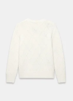 Sale Neutral Cotton Blend Anchor Jumper Jumpers|Jumpers & Cardigans