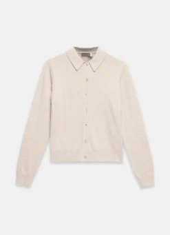 Discount Cotton Blend Button Collar Cardigan Cardigans|Jumpers & Cardigans