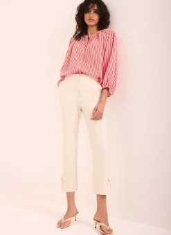 Hot Cotton Blend Capri Trousers Trousers