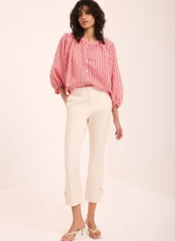 Hot Cotton Blend Capri Trousers Trousers