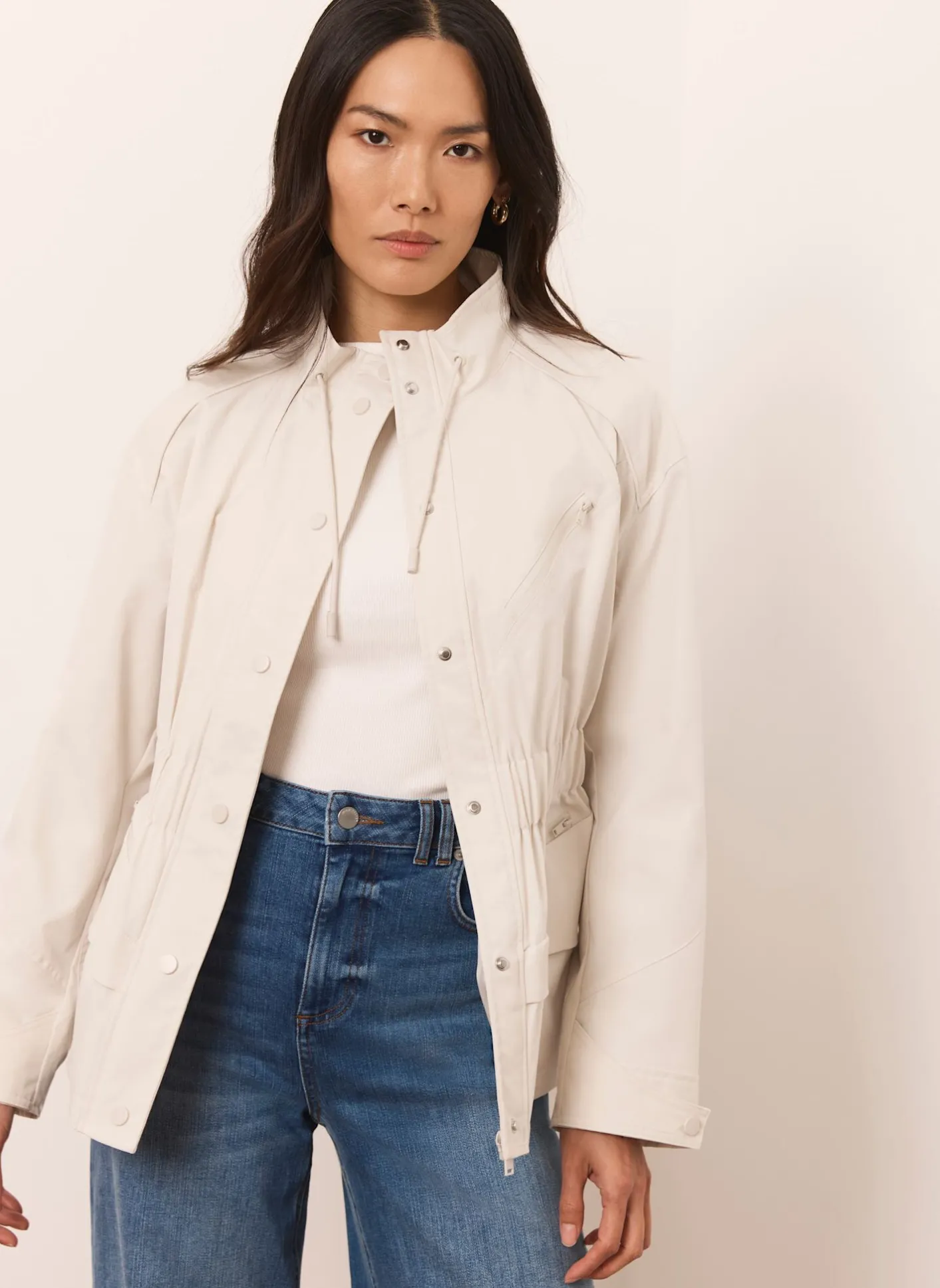 Discount Drawstring Jacket Coats