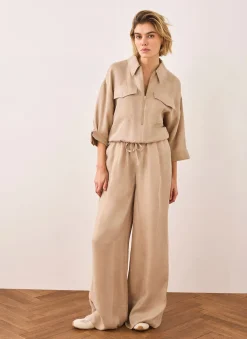 Hot Drawstring Wide Leg Trousers Wide Leg Trousers|Trousers