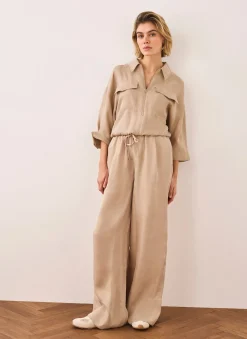 Hot Drawstring Wide Leg Trousers Wide Leg Trousers|Trousers