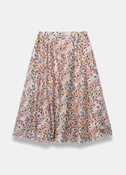 Best Neutral Floral Print Midi Skirt Midi Skirts|Skirts