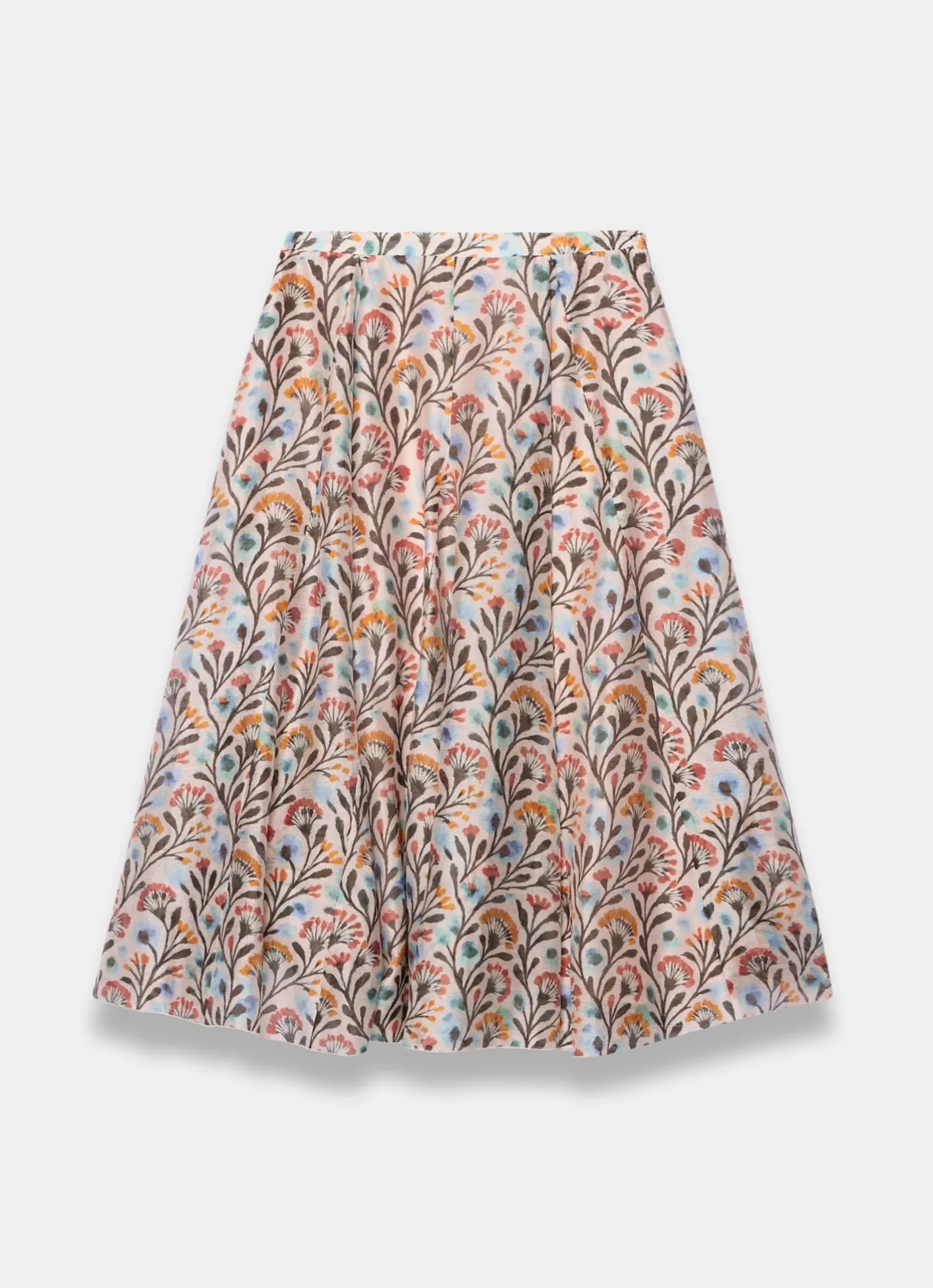 Best Neutral Floral Print Midi Skirt Midi Skirts|Skirts