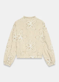 Sale Floral Stripe Blouse Shirts & Blouses