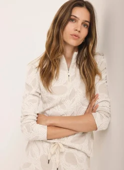 Sale Neutral Jacquard Long Sleeve Top Sweatshirts|Sweatshirts