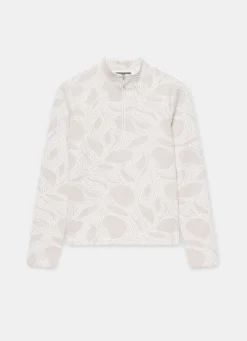 Sale Neutral Jacquard Long Sleeve Top Sweatshirts|Sweatshirts