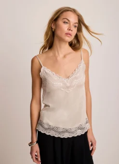 Lace Detail Camisole Top T-Shirts|T-Shirts