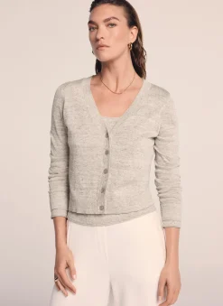 Hot Linen Blend Layered Cardigan Cardigans|Jumpers & Cardigans