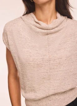 Outlet Linen Blend Sleeveless Knit Top Knitted Tops|Knitted Tops