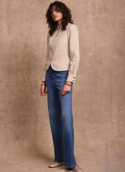 Sale Linen Cropped Jacket Jackets