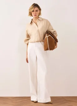 Clearance Neutral Long Sleeve Minimalist Shirt Shirts & Blouses