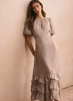 Sale Metallic Ruffle Maxi Dress Occasion Dresses|Occasion Dresses