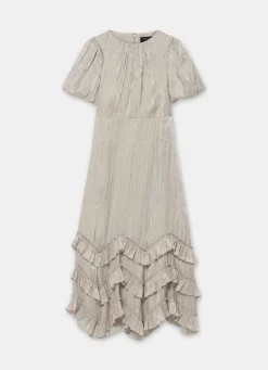 Sale Metallic Ruffle Maxi Dress Occasion Dresses|Occasion Dresses