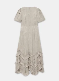 Sale Metallic Ruffle Maxi Dress Occasion Dresses|Occasion Dresses