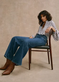 Online Neutral Paisley Print Blouse Shirts & Blouses