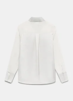 Sale Satin Long Sleeve Shirt Shirts & Blouses