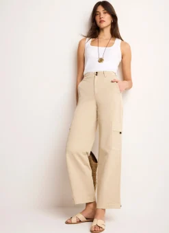 Clearance Neutral Straight Utility Chino Trousers Trousers