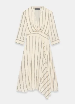 New Striped Midi Dress Midi Dresses|Shirt Dresses