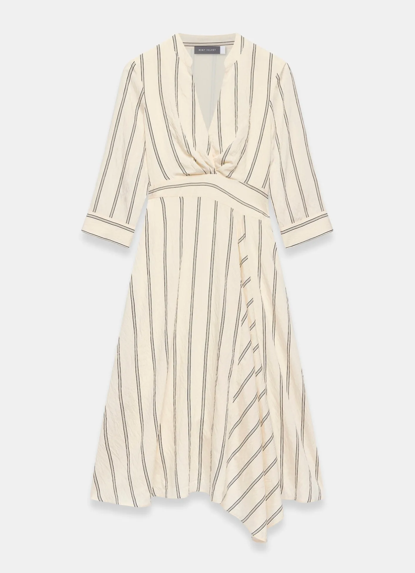 New Striped Midi Dress Midi Dresses|Shirt Dresses