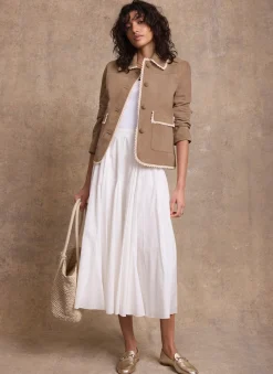Outlet Suede Crochet Trim Jacket Jackets|Leather & Suede Jackets